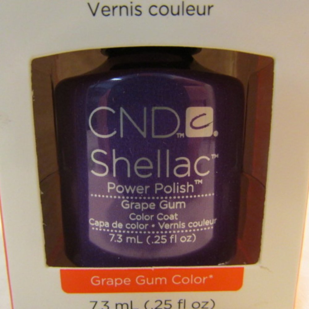 CND Shellac Brand Power Polish Color Coat “Grape Gum Color” .25 oz